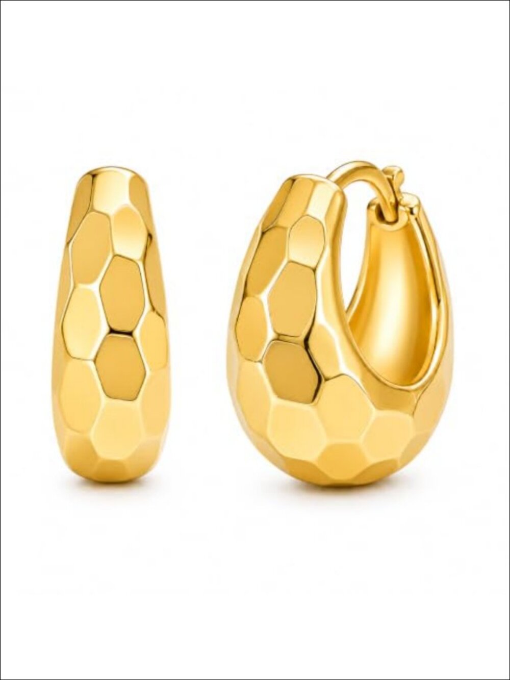 14K Gold Hoop Earrings Women Twist Medium 30mm Hypoallergenic